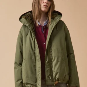 Kurzer Damen-Parka mit Webpelz-Futter