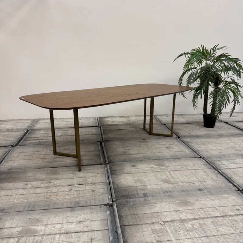 Mace Esstisch Eiche 240cm Massivholz Oval Gold Tisch