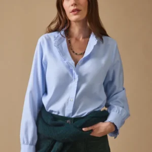 Damen-Hemdbluse Émilie aus Bio-Baumwolle-Oxford-Stoff