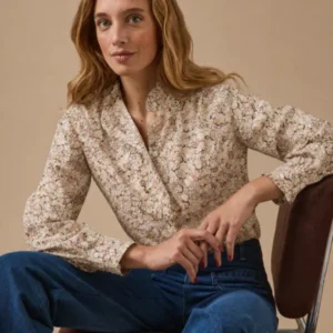 Damenbluse aus Liberty-Stoff – Modell Émilie