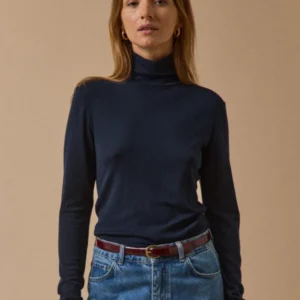 Damenpullover mit Unterpulli aus Jersey-Wolle
