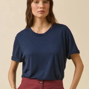 Damen-T-Shirt aus Leinen und Viskose