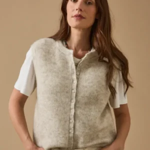 Damenweste aus Wolle und Mohair