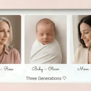 Grandma, Mom & Baby Memory Picture Frame