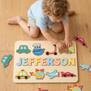 Personalized Transportation Wooden Puzzle