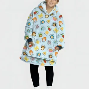 Cute Passover Characters Wearable Bamboo Blanket Hoodie