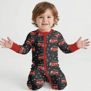 Valentine Fire Trucks Bamboo Convertible Zippy