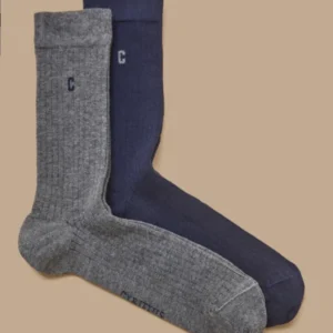 Herrensocken: 2er Set - Cyrillus X les 3 Tricoteurs