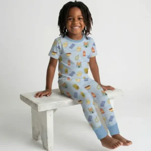 Ramadan Mubarak Family Matching Bamboo Two Piece Short Sleeve Pajama Set