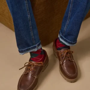 Herrenschuhe aus Leder im Bootsschuh-Stil