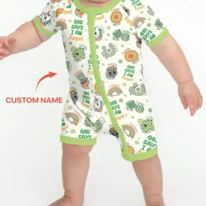 Personalized God Says I Am St. Patrick's Day Family Matching Bamboo Shorty Zippy