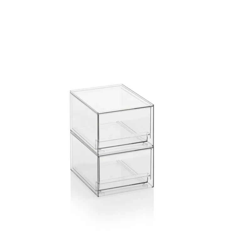 Set 2 contenitori con cassetto estraibile KLIA-B
