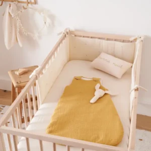 Baby-Spannbettlaken aus Bio-Baumwoll-Gaze « Baby »