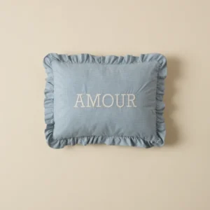 Kissen « Amour » mit Vichy-Print