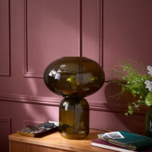 XL-Lampe Martin aus gemeißeltem Glas