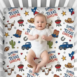 Someone in Texas Loves Me Bamboo Fitted Crib Sheet