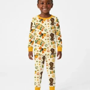 Juneteenth Vibes Vintage Bamboo Two Piece Long Sleeve Pajama Set