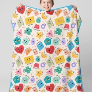 Happy Shape Squad Family Matching Bamboo Blanket