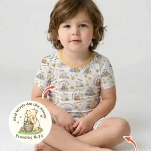 Kind Words Are Like Honey Custom Name Bamboo Two Piece Short Sleeve Shorts Pajama