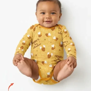 Custom Name Bee Back To School Bamboo Bodysuit