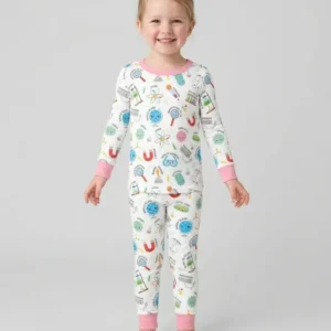 Science Fun Family Matching Bamboo Two Piece Long Sleeve Pajama Set