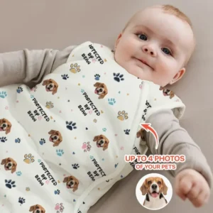 Custom Dog Photo Pattern Protected By Bamboo Sleep Bag