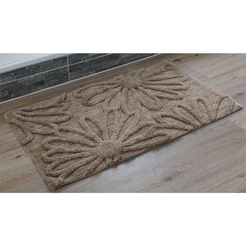 Gözze Badteppich Blume Sand Beige
