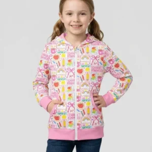 Kindness School Girl Bamboo Zip Hoodie