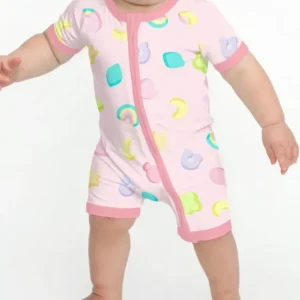 Pastel Lucky Charms Scatter Bamboo Shorty Zippy