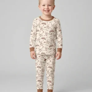Custom Name First Rodeo Family Matching Bamboo Two Piece Long Sleeve Pajama Set