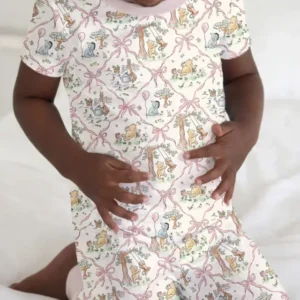 Spring Meadow Friends Bamboo Two Piece Short Sleeve Pajama Set