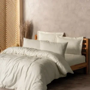 Bettwäsche-Set Beige – 100% Baumwolle Ranforce