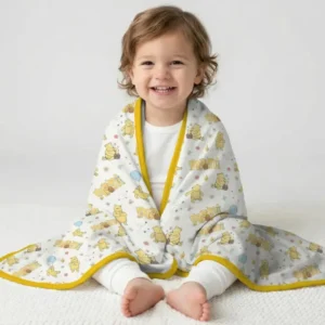 Mama & Mini Honey Bear Bamboo Blanket