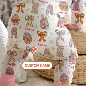 Happy Easter Custom Name Bamboo Convertible Zippy