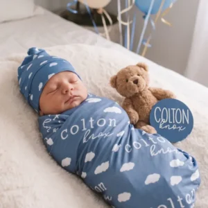 Dreamy Cloud Skies Bamboo Swaddle Blanket