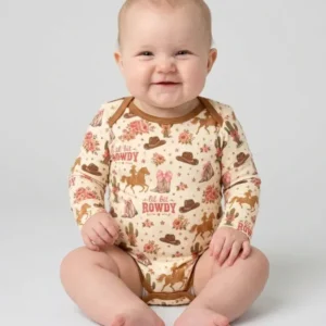 Coquette Cowgirl Lil Bit Rowdy Bamboo Bodysuit