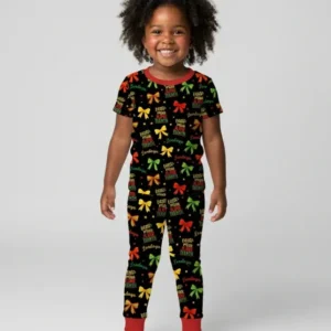 Little Miss Juneteenth Bamboo Two Piece Short Sleeve Pajama Set
