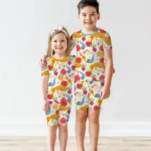 Shana Tova Rosh Hashanah Bamboo Two Piece Short Sleeve Shorts Pajama Set