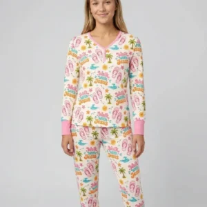 Groovy Summer Walk With Jesus Bamboo Women Pajama Set