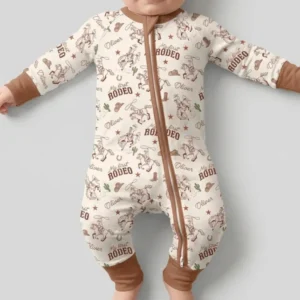 Custom Name First Rodeo Family Matching Bamboo Convertible Zippy