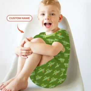 Custom Name Mardi Gras Gator Bamboo Two Piece Short Sleeve Shorts Pajama Set