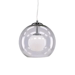 Pendelleuchte „Chobe" – Mit transparentem Lampenschirm aus Glas