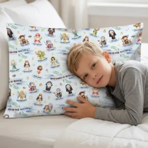 Holy Saints of Heaven Custom Name Bamboo Pillow Case