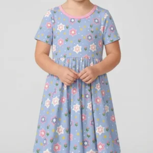Starry Bloom Blessings Family Matching Bamboo Twirl Dress