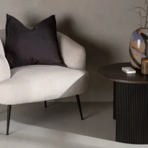 Designer Lounge Sessel Rivano – Cord-Loungechair in Beige