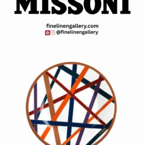 Missoni Home Dessert Plates NASTRI Set of 2 Multicolor diam. 8.5" - Palais Royal Linen Gallery