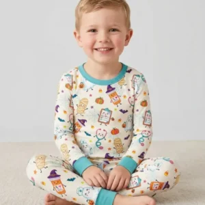 Halloween Nurse Bamboo Two Piece Long Sleeve Pajama Set