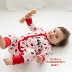Custom Embroidered Name Ladybug Bamboo Convertible Zippy