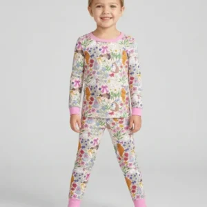 The Garden Cattery Mommy & Me Matching Bamboo Two Piece Long Sleeve Pajama Set
