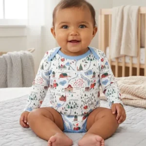 The North Pole Map Bamboo Bodysuit